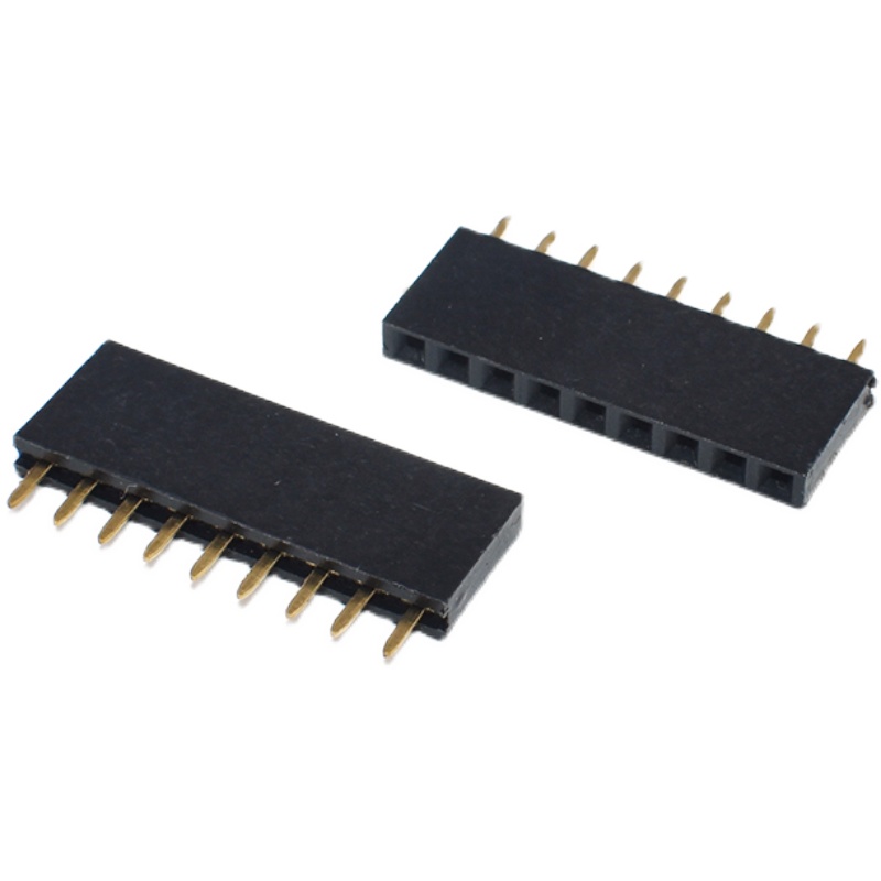 单排排母连接器母插针座1*2/3/4/5/6/7/8/9/10P/12/40Up间距254m