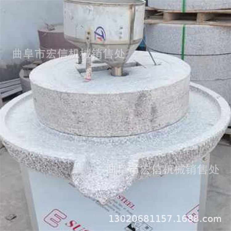 小本投资煎饼糊电动石磨 粮食加工面粉石磨机 家用小型豆腐石磨