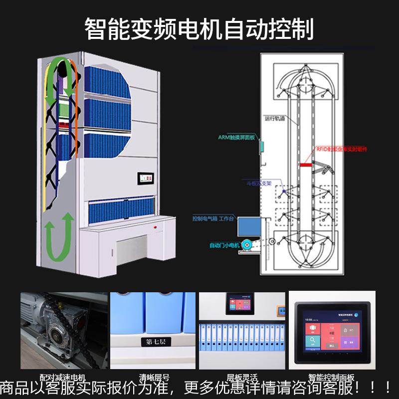 档案回转柜自案动选层人[智能回事档电联网柜智能保密文件子资料