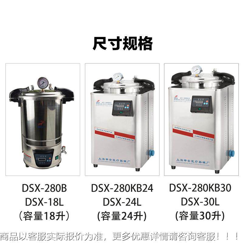 上海申安 DSX-2菌0KB24/30L 手提式压压力蒸汽DSX灭锅8 高消毒灭