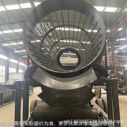 移动式砂石滚筒筛轴 石料厂无卵石大小型可筒筛分设备 金矿石筛转