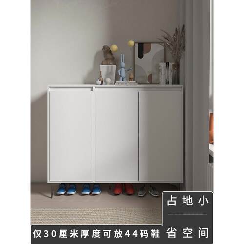 鞋柜收纳家门简洁现代收纳白色入口柜经济型小入口大容量走廊