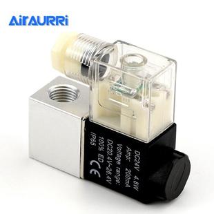 电磁气阀一进一出2V02508空压机气泵阀门开关气动气压24V220V