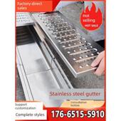 地沟水沟成品304不锈钢排水沟u型槽厨房饭店下水道沟槽排水槽盖板