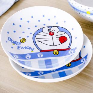 家用骨瓷碗盘子陶瓷餐具小清新简约碗筷碗具套装 卡通陶瓷碗碟套装
