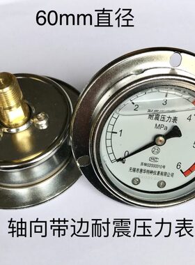 无锡惠华仪表 轴向带边耐震压力表 直径60mm yn-60zt 压力6-40mpa