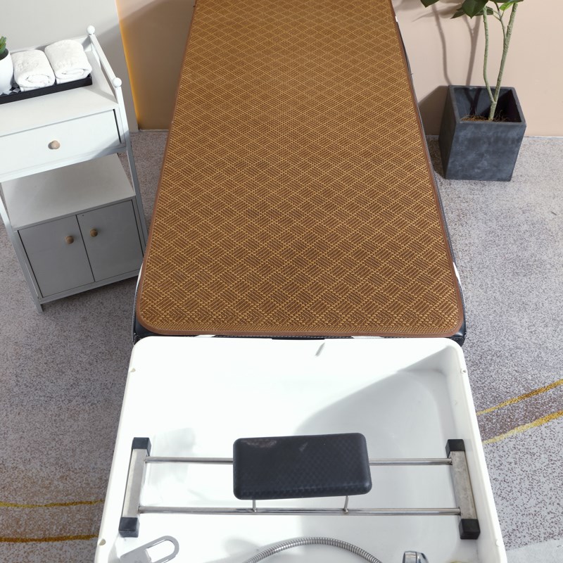 洗头床凉席美容院按摩推拿床夏季加厚藤席足浴头疗单人.可折叠凉