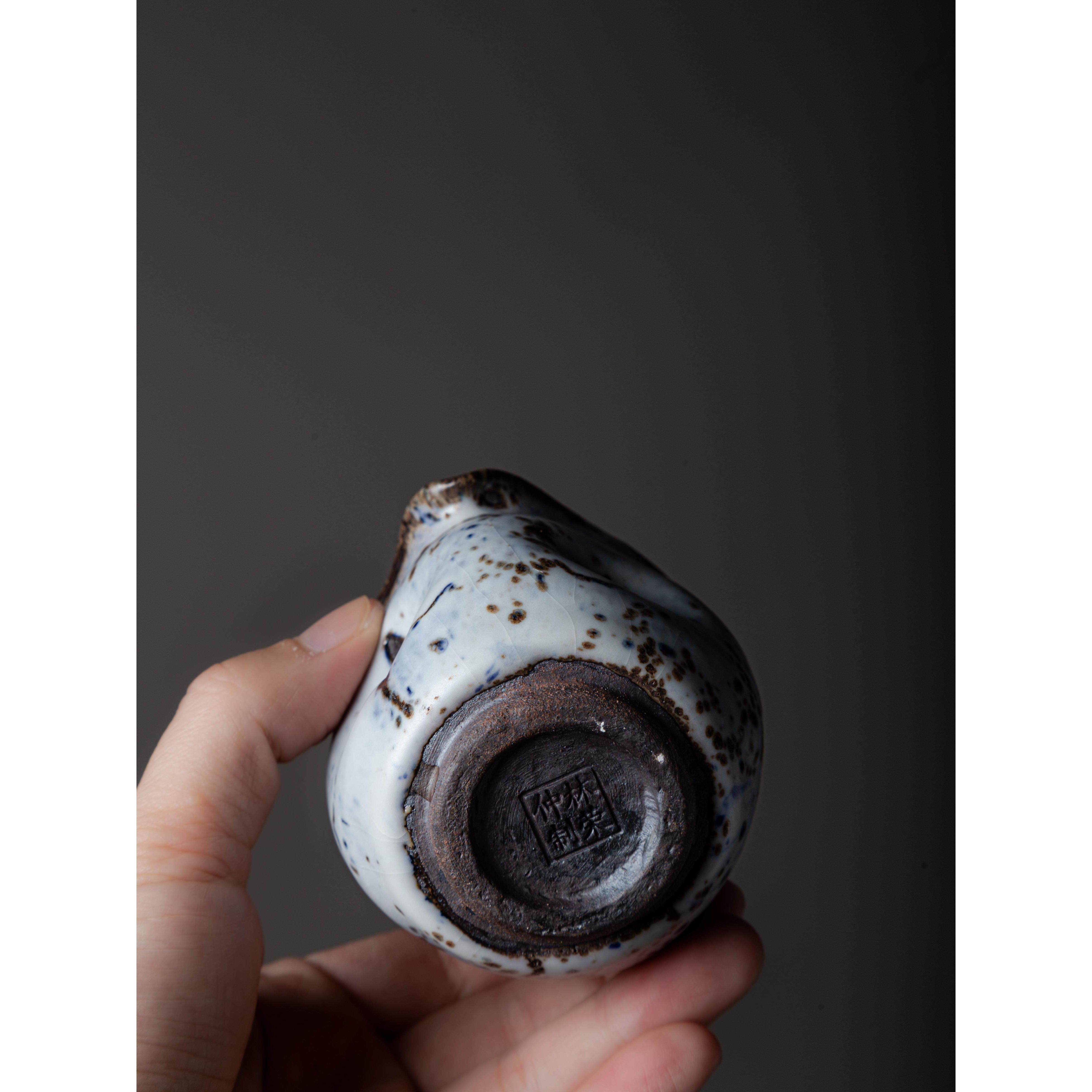 手工志野烧公道杯虫蛀开片可养茶海陶瓷家用粗陶分茶器匀杯不烫手