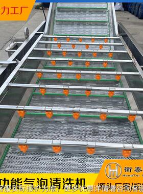 大型菜洗清机多能果蔬喷蔬功淋式洗菜机全自动不KIJ锈钢气泡高效