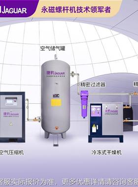 捷空压机一套111K 1.6立方1千瓦螺W杆式空气ES15压缩机变频螺豹杆