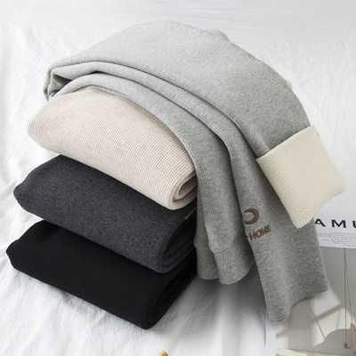 女童加绒打底裤2024新款秋冬季B外穿薄绒韩版洋气儿童一体绒长裤