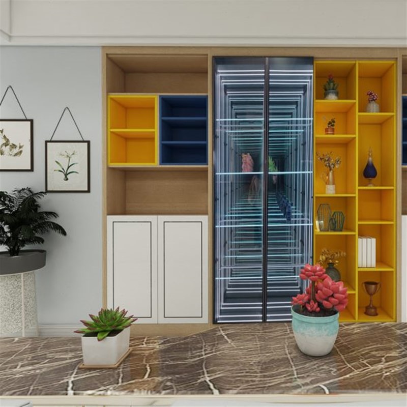 深渊千层隧道玻璃无限定制展示柜轻奢手办M玩具模型红酒摆件家具