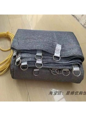 阳台遮挡神器防盗网防晒网遮光加密折叠半透明银色遮阳遮荫网帘子