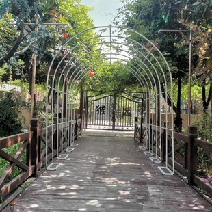 爬藤花架户外葡萄架铁艺拱门花支架庭院装 绿萝植物架 饰铁线莲月季