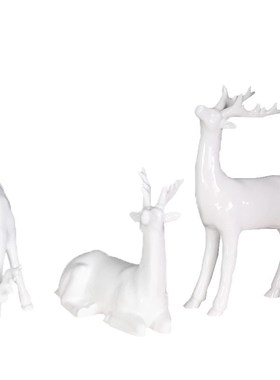 新品创意现代简i约家居饰品树脂工艺品套三鹿摆件动物摆饰