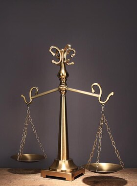 新中式天平秤摆件样板房玄关客厅茶几电视酒柜铁艺复古简约平衡称