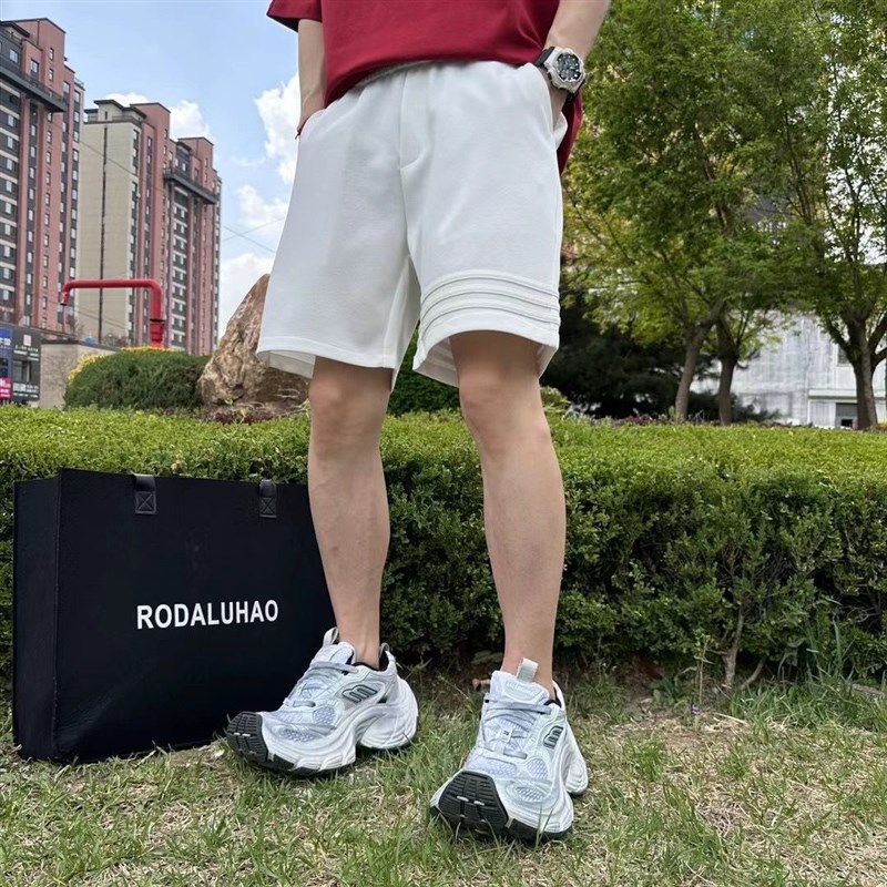 糖果色五分裤男夏季新款潮流简约纯色大裤衩休闲百搭直筒运动短裤