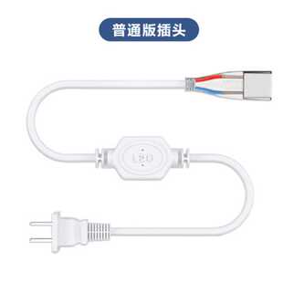 RGB七彩控制器四针LED灯带220V四线手控器高压灯带两线单色插头