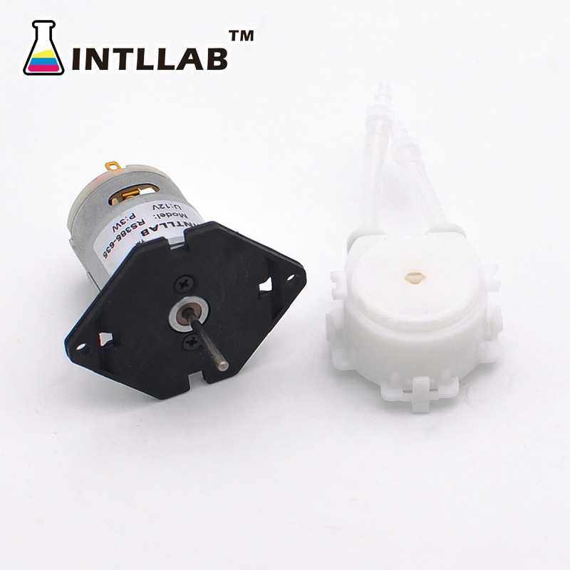INTLLAB微型蠕动泵水泵 家用小型自吸泵抽水泵 12V 100mL/min