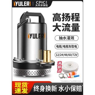 12V24V直流潜水泵48V60V72V电瓶电动车农用灌溉专用抽水泵机