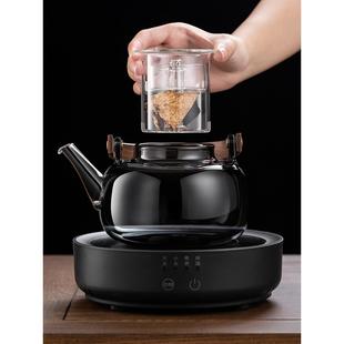 煮茶器蒸汽煮茶一体室内电陶炉煮茶炉保温烧水 兴梵全玻璃提梁新款