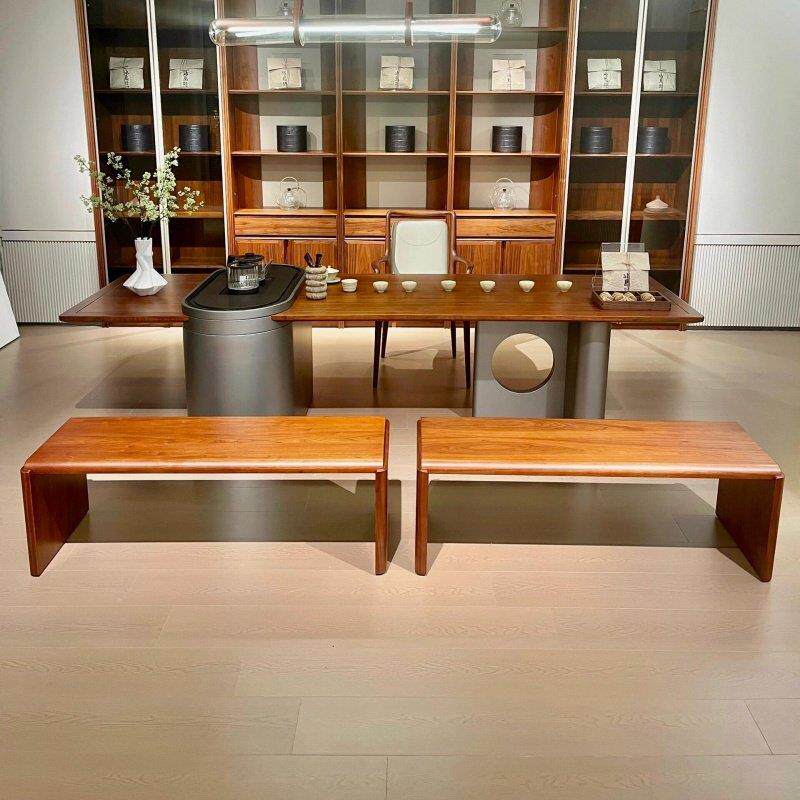 新中式简约茶桌2025新款高端茶台轻奢现代高级感实木泡茶桌椅组合