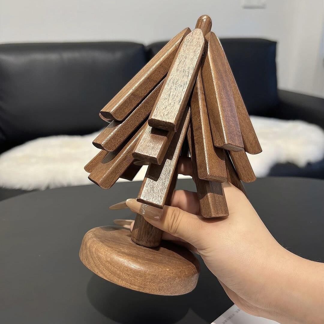 一棵树隔热垫餐桌垫防烫耐高温高级感创意实木杯垫碗盘垫砂锅垫子