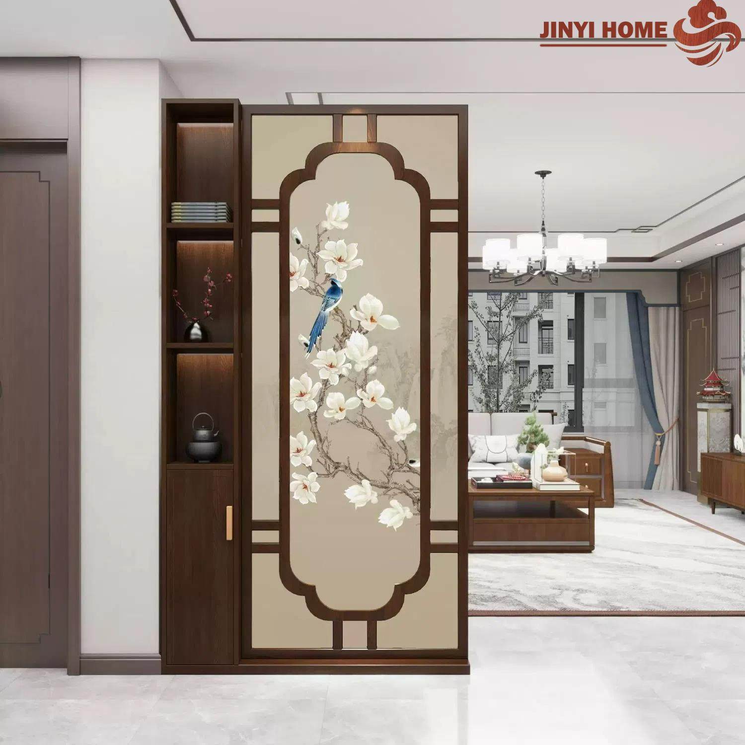 新中式实木屏风隔断客厅2025新款入户正对门玄关柜进门遮挡置物架,住宅家具,座屏,淘宝优惠券,粉丝福利购,淘宝优惠卷