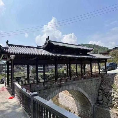 防腐木长廊古建凉亭实木户外庭院别墅休闲文化水榭走廊连廊彷古