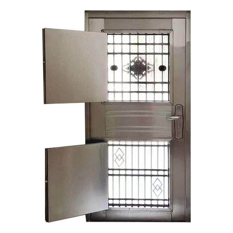 定制不锈钢加厚通风中门304阳台门入户门单门进户门防盗门