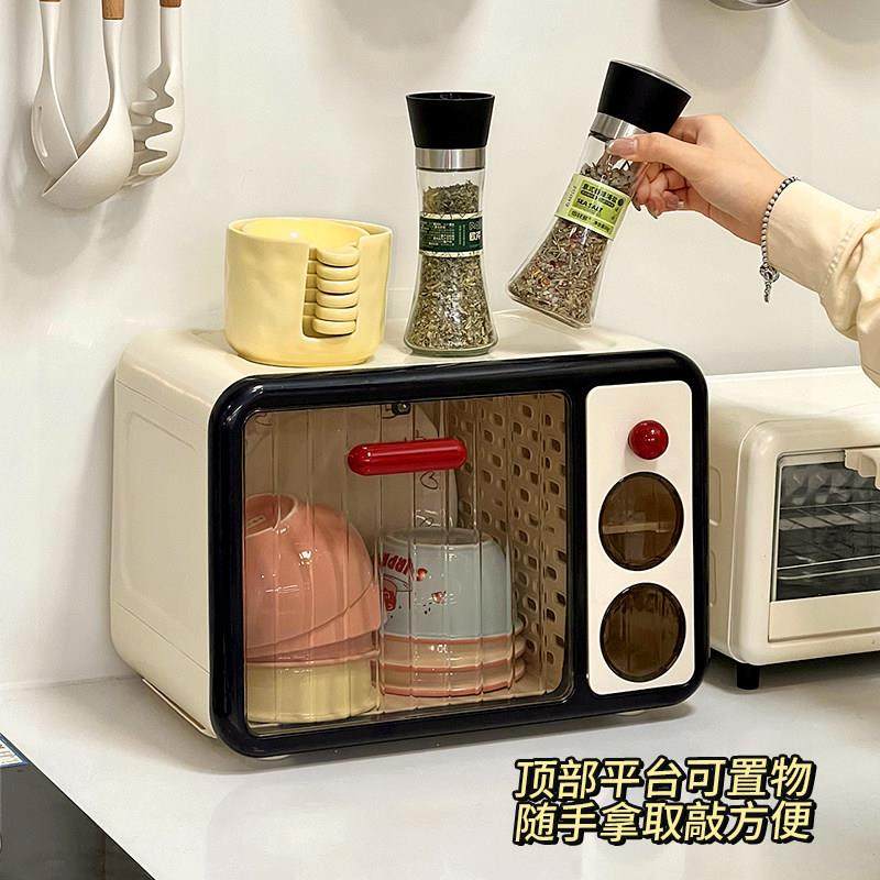 防蟑螂碗盘柜！厨房台面碗筷碟勺子沥水置物架磁吸带盖子防虫防尘,厨房/烹饪用具,厨房置物架/置物柜/角架,淘宝优惠券,粉丝福利购,淘宝优惠卷