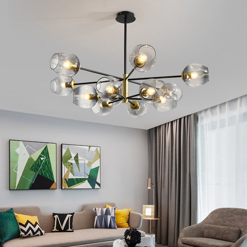 北欧风格灯具客厅灯分子后现代A简约大气卧室家用树枝创意餐厅吊
