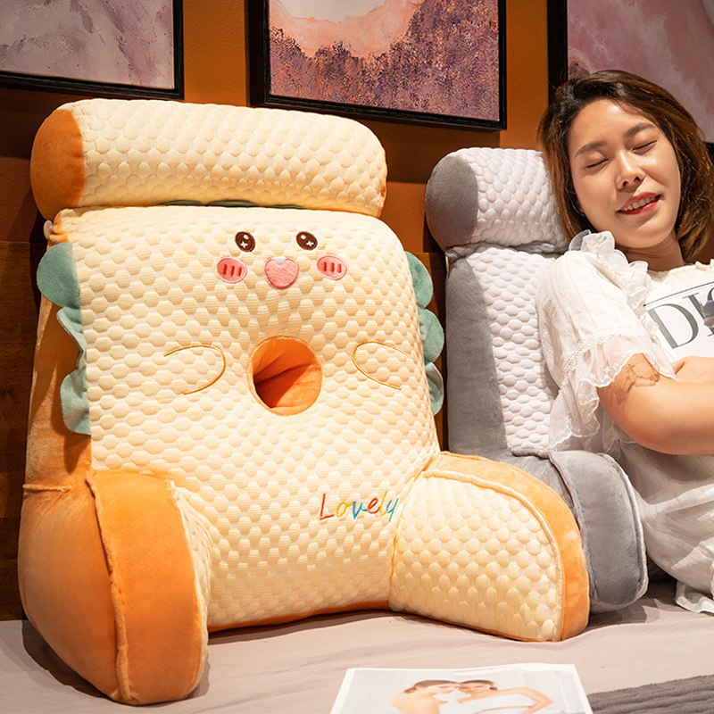 冰豆豆床头靠垫软包床上看书护腰靠枕大靠背O沙发抱枕床靠枕头夏