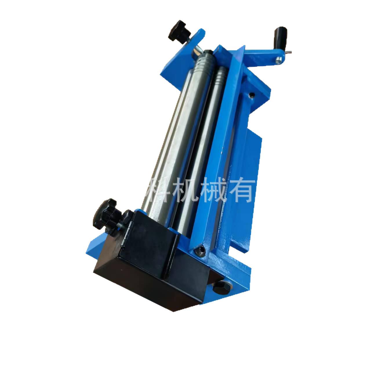 手动版小型卷板机不锈钢扁铁滚圆机js300