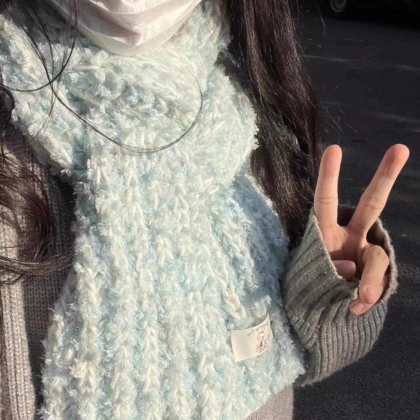 【冰萃幽兰】围巾手工diy毛线编织材料手织围脖冬季礼物送女朋友