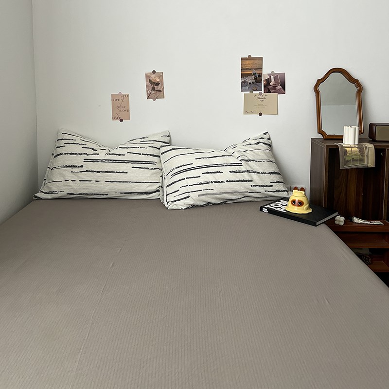 单件床单床笠床裙床罩床套三件套水洗棉单K人双人枕套床垫防尘宿