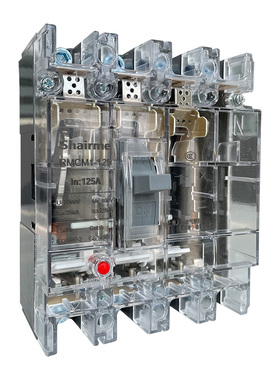 上海人民CM1塑壳断路器3P三相四线4P空开保护器38T0V空气开关透明