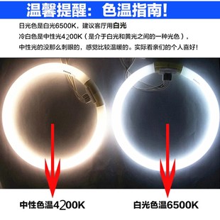 大号环形灯管55w65w环管T5客厅吸顶圆形H灯管4针37cm44cm荧光灯管