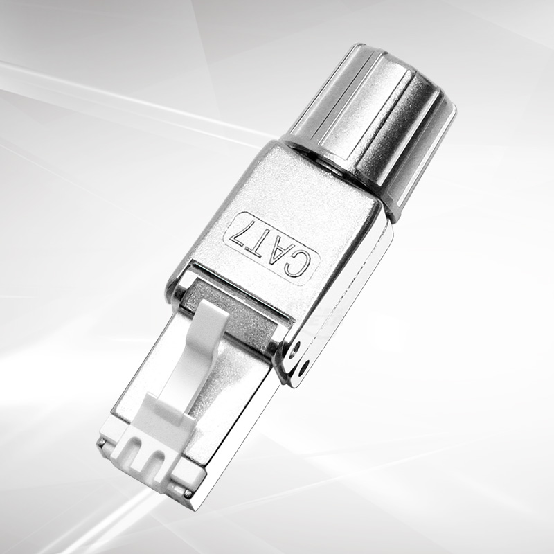 普业达七7类超六6类免打免压水晶头免工具CAT76AT千兆屏蔽网线接