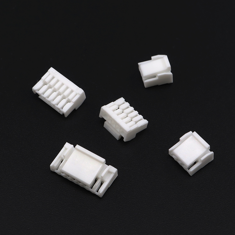 GH1.25胶壳插头公壳带q扣连接器2p 3 4 5 6 8P接线端子压线簧片