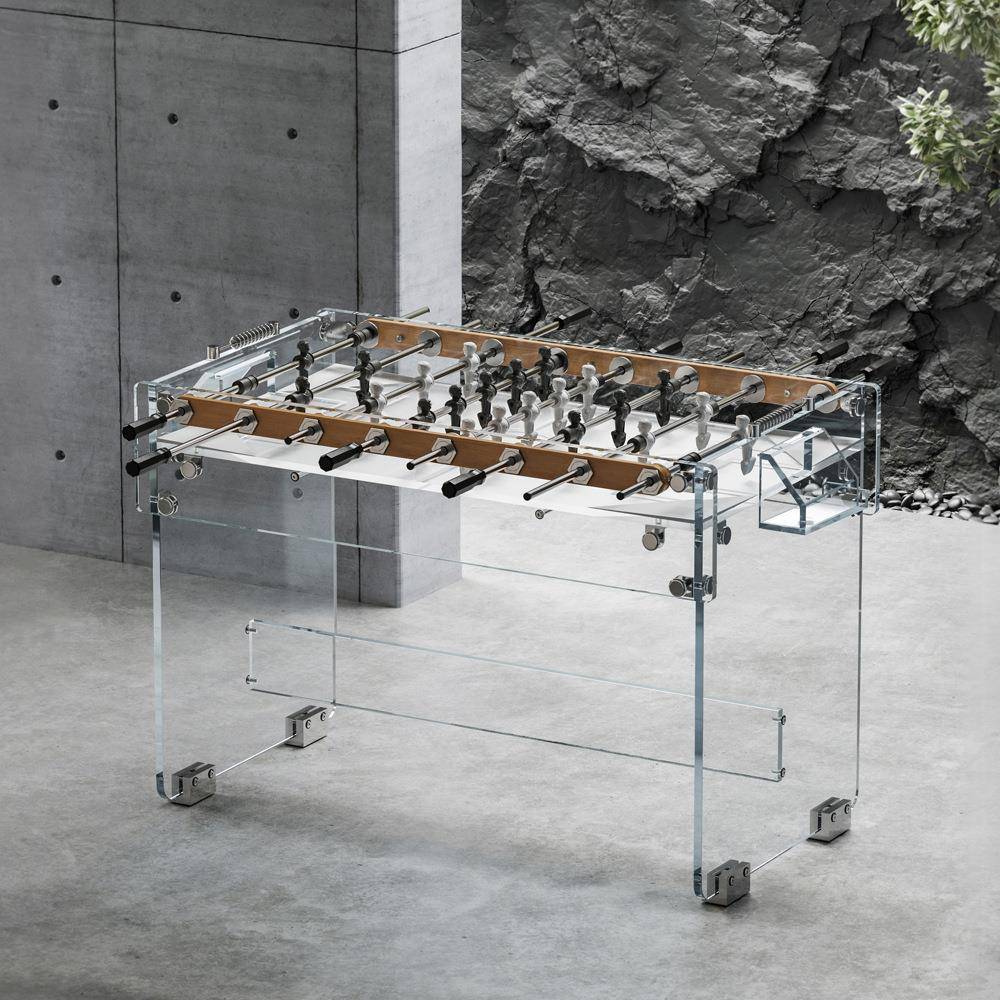 JIUXING SPORTS 高端轻奢透明亚克力成人桌8杆专业比赛桌上足球台