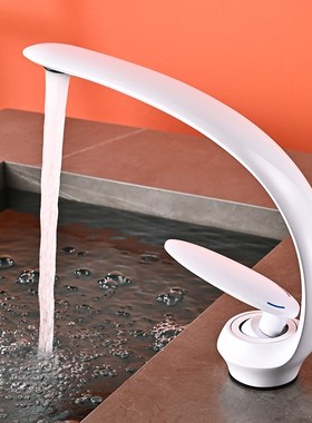 个性艺术卫生间面盆水龙头冷热全铜洗手池洗脸盆洗漱台浴室柜家用