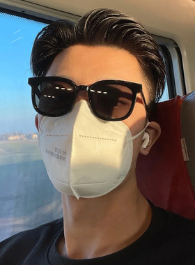 方形黑色墨镜男夏开车潮流网红街拍太阳眼镜级感男士2023年新款