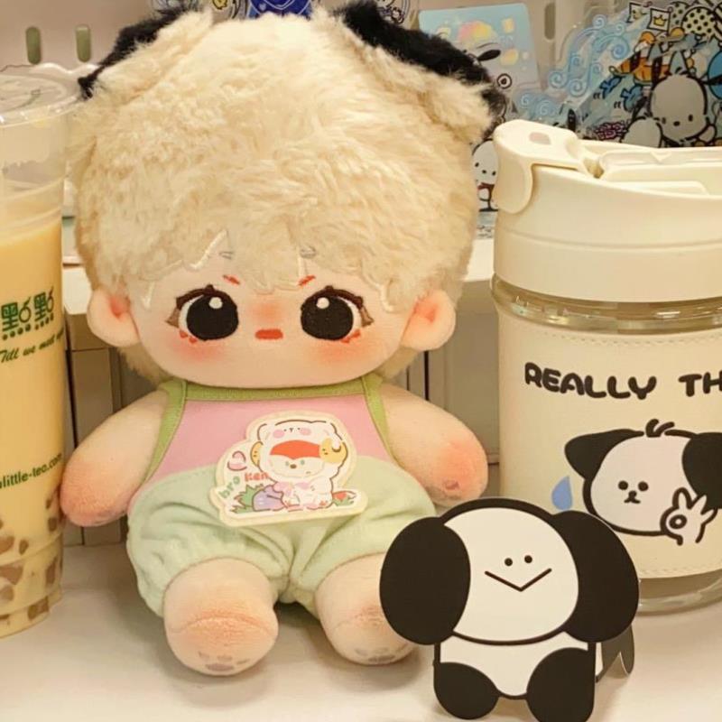 粉豆方程 小森派对爬爬服 10CM20CM棉花娃娃无属性娃衣可爱连体衣