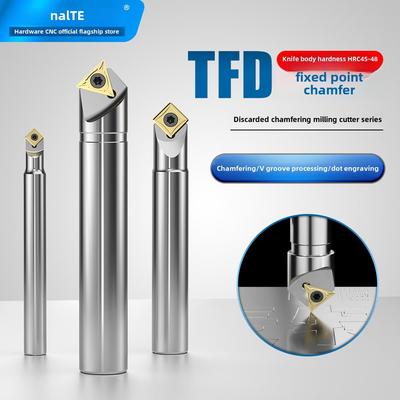 Tfd倒角刀数控雕刻刀杆v形槽废弃定点倒角刀杆钻头Tfd倒角铣刀刀