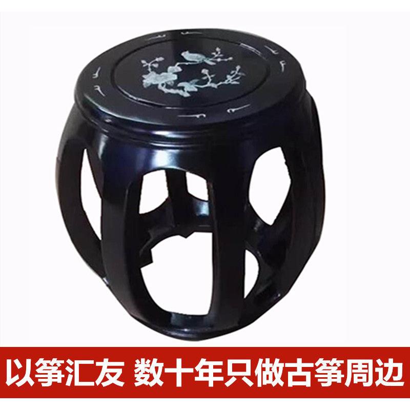 博音古筝圆凳 实木仿古琴凳 红木印花鼓凳组合