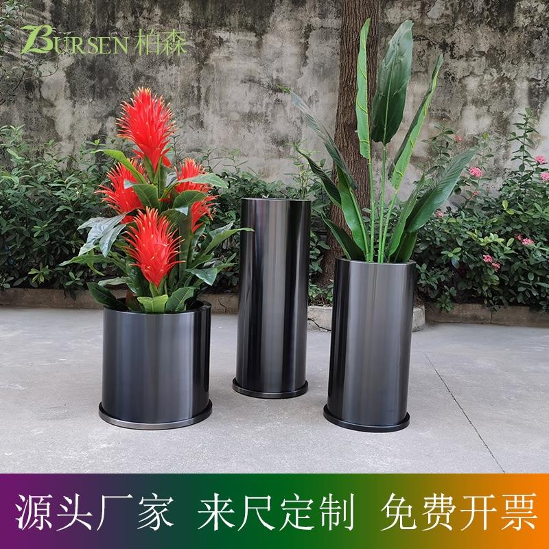 304排水 服装道具 圆筒 钛黑 盆栽 套盆 托盘底托 种植 防锈打孔