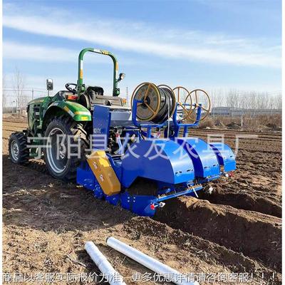 滚筒式红薯起垄覆膜机龙眠施ZAM45公分单行垄铺机起旋耕肥滴灌一