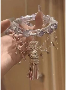 西域圣女 苗疆异域铃铛流苏手链多层新中式汉服配饰中国风女