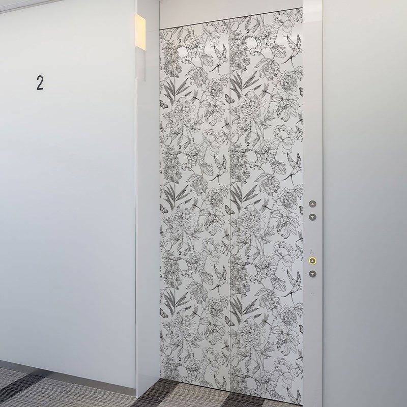 入户电梯门装饰贴纸一梯一户高级感轻奢贴画防水自粘翻新改造美化